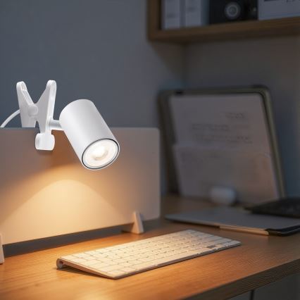 Immax NEO 08292L - Lampa ar skavu PUNTO 1xGU10/9W/230V balta