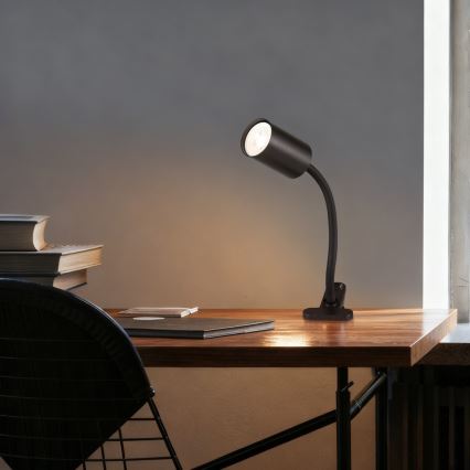 Immax NEO 08293L - Elastīga lampa ar skavu PUNTO 1xGU10/9W/230V melna