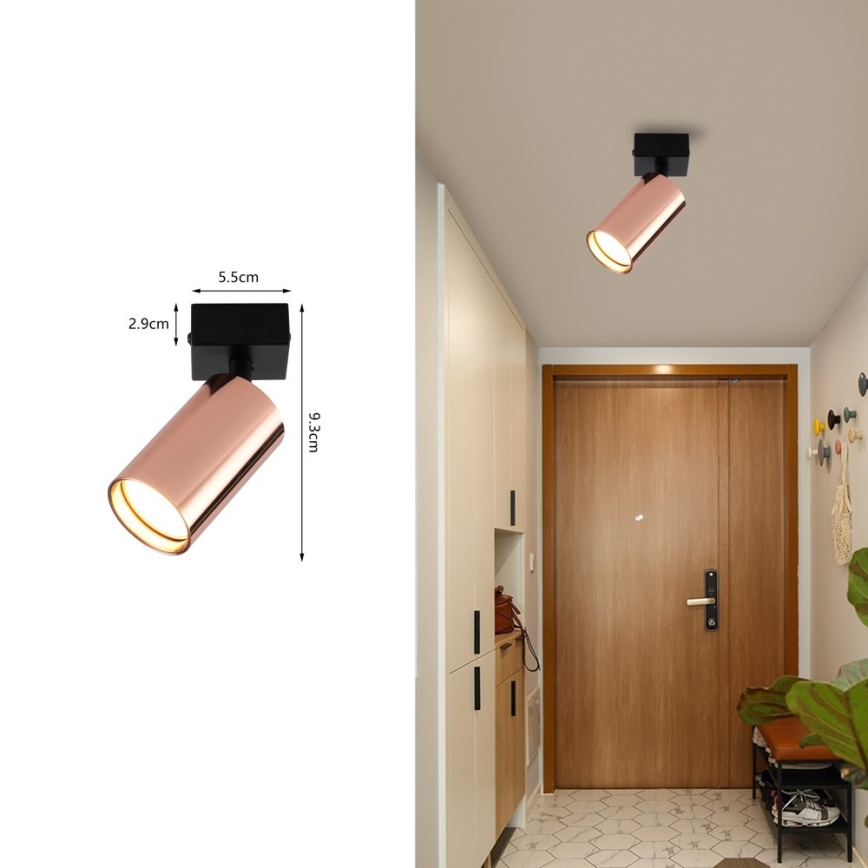 Immax NEO 08301L - Virziena gaismeklis PUNTO 1xGU10/9W/230V rožu zelts