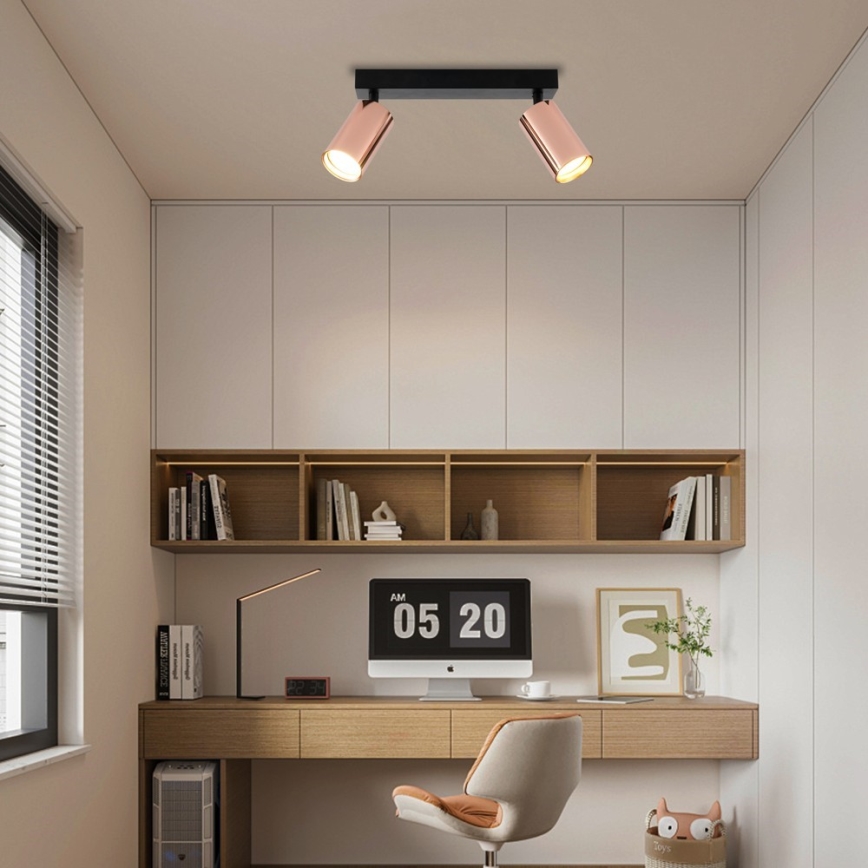 Immax NEO 08302L - PUNTO virsmas gaismeklis 2xGU10/9W/230V, rozā zelts