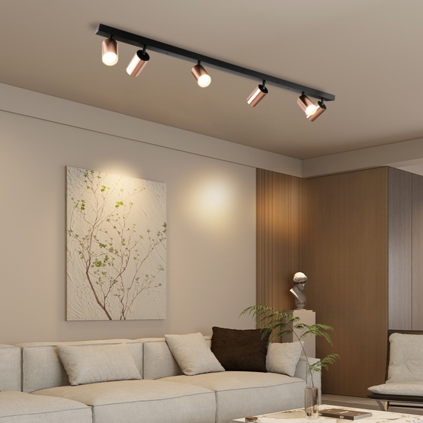Immax NEO 08305L - Virziena gaismeklis PUNTO 6xGU10/9W/230V rožu zelta