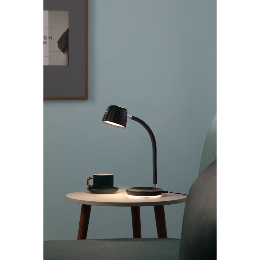 Immax NEO 08996L - LED Aptumšojama galda lampa ar bezvadu uzlādi PERLA LED/1,5W + LED/6W/230V 3800-4300K