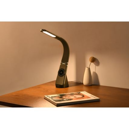 Immax NEO 09110L - LED galda lampa ar regulējamu spilgtumu un bezvadu uzlādi MAGIC LED/5W/230V melna
