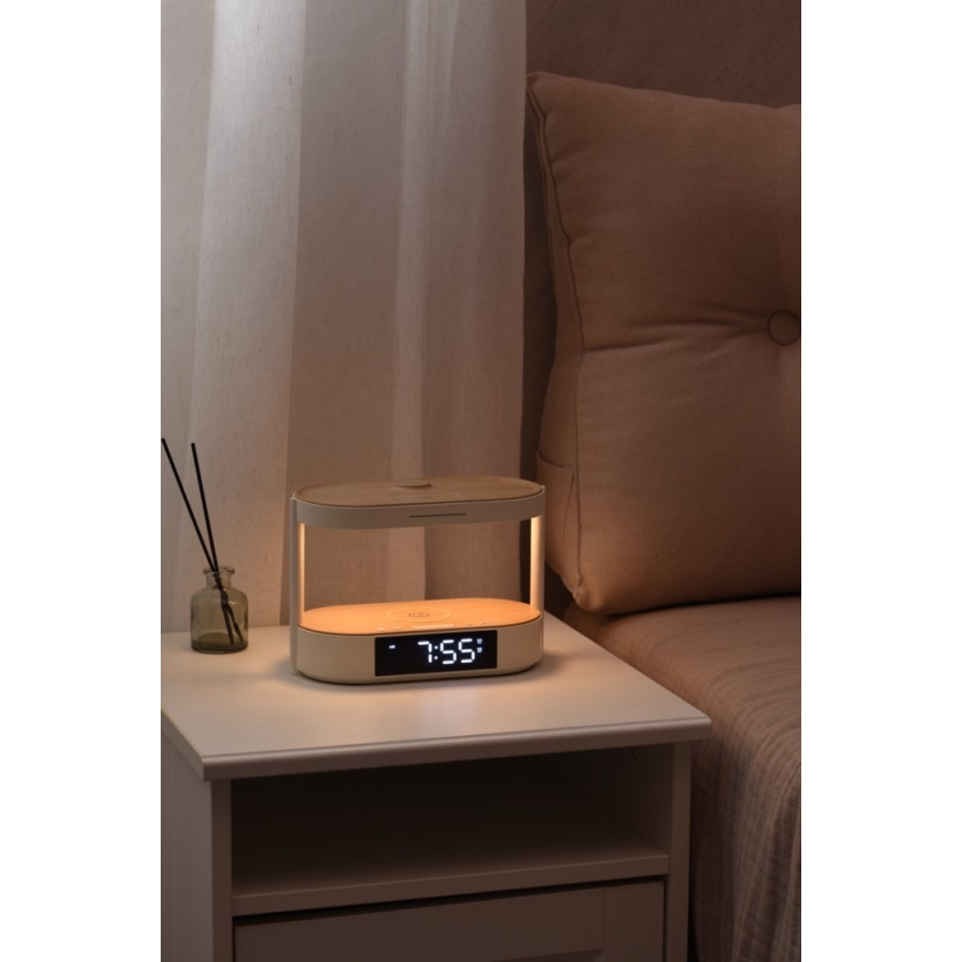 Immax NEO 09111L - LED regulējamā galda lampa ar modinātāju un uzlādi TRIPLE DOCK LED/1,5W/5V