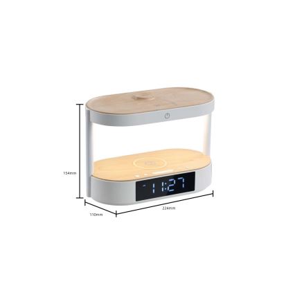 Immax NEO 09111L - LED regulējamā galda lampa ar modinātāju un uzlādi TRIPLE DOCK LED/1,5W/5V