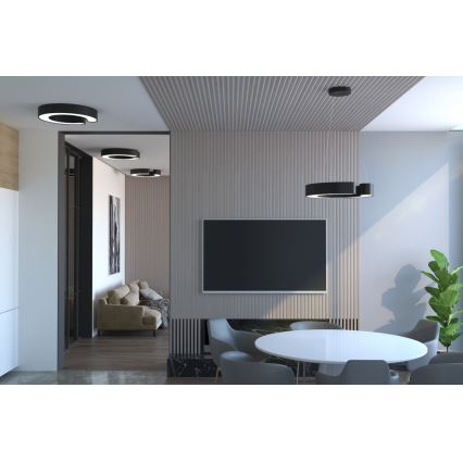 Immax NEO 7133 - LED SMART Griestu gaismeklis C-SHAPED LED/52W/230V + RC 60 cm ZigBee Tuya