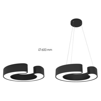 Immax NEO 7133 - LED SMART Griestu gaismeklis C-SHAPED LED/52W/230V + RC 60 cm ZigBee Tuya