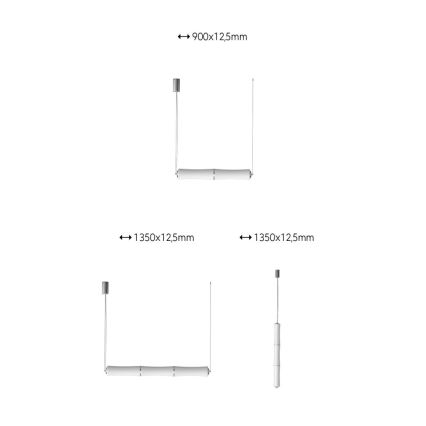 Immax NEO - LED Aptumšojama lustra uz auklas BAMBOOS LED/30W/230V 90 cm balta Tuya