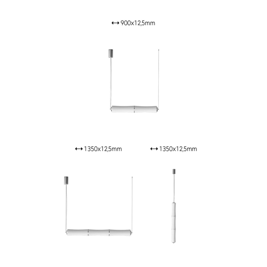 Immax NEO - LED Aptumšojama lustra uz auklas BAMBOOS LED/30W/230V 90 cm balta Tuya