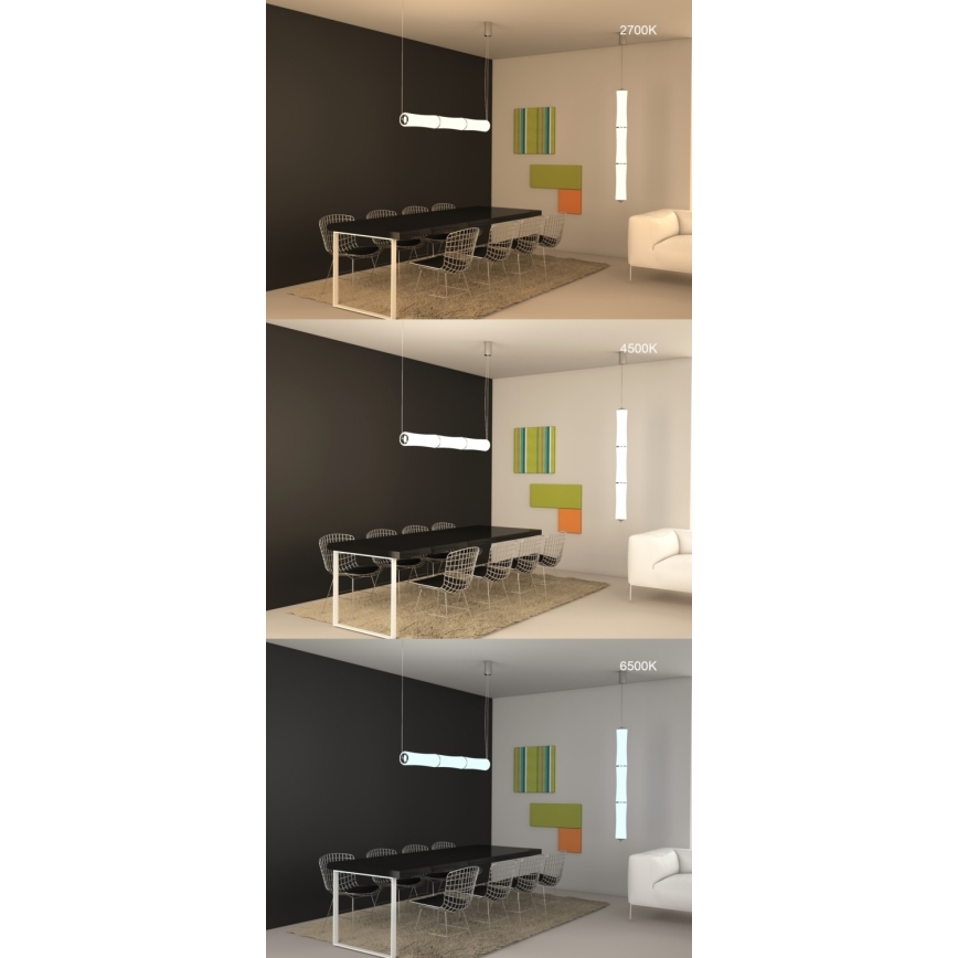 Immax NEO - LED Aptumšojama lustra uz auklas BAMBOOS LED/45W/230V 135 cm balta Tuya