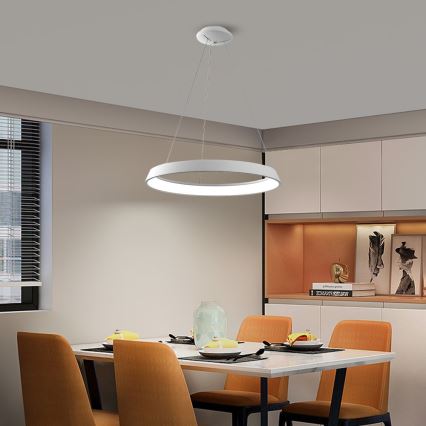 Immax NEO - LED Aptumšojama lustra uz auklas LIMITADO LED/39W/230V 60 cm balta Tuya