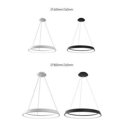 Immax NEO - LED Aptumšojama lustra uz auklas LIMITADO LED/39W/230V 60 cm balta Tuya