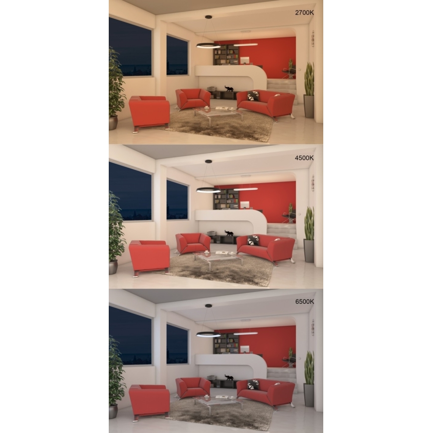 Immax NEO - LED Aptumšojama lustra uz auklas LIMITADO LED/39W/230V 60 cm balta Tuya