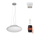 Immax NEO - LED Aptumšojama lustra uz auklas RGB ELIPTICO 3xE27/8,5W/100-240V Tuya
