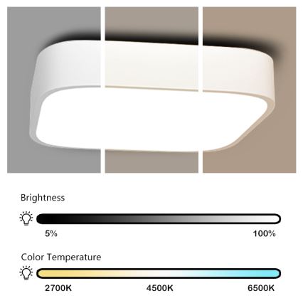 Immax NEO - LED Griestu gaismeklis ar tālvadības pulti RECUADRO LED/56W/230V Tuya