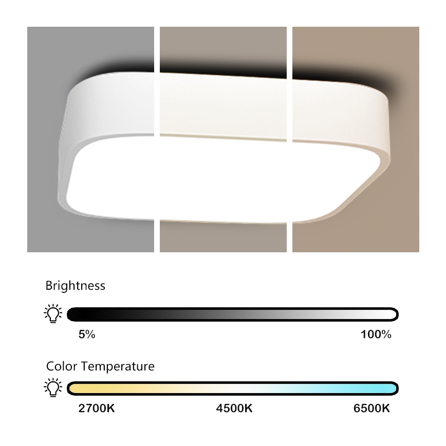 Immax NEO - LED Griestu gaismeklis ar tālvadības pulti RECUADRO LED/56W/230V Tuya