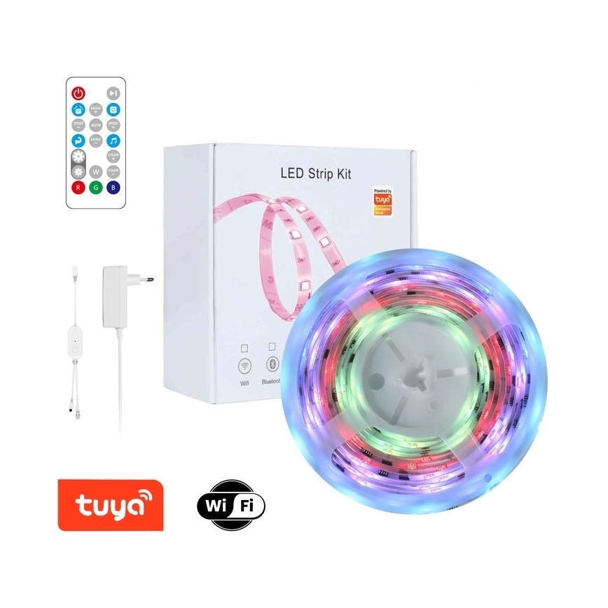 Immax NEO 07734L - LED RGB Aptumšojama digitālā josla NEO LITE LED/18W/230V 5m MUSIC IP65 Wi-Fi Tuya + tālvadības pults