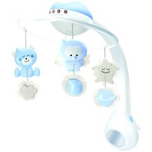 Infantino - Bērnu gultiņas karuselis ar melodiju 3in1 3xAAA, zila