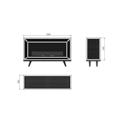 InFire - BIO kamīns 100x47 cm 3kW industriāls