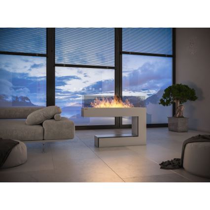 InFire - BIO kamīns 110x85,5 cm 3kW balts