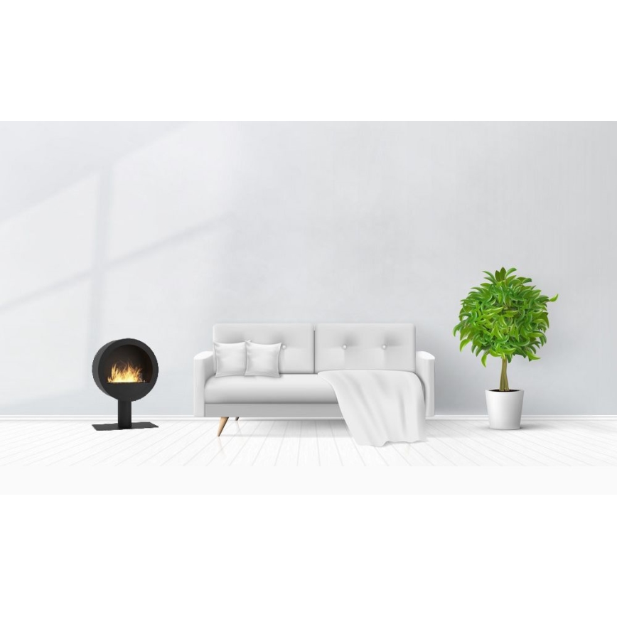 InFire - BIO kamīns d. 70 cm 3kW melns
