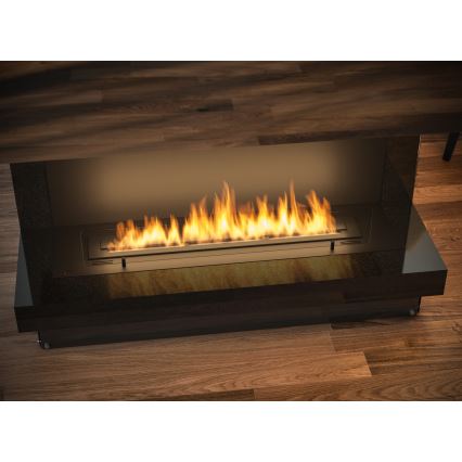 InFire - Iebūvējams BIO kamīns 100x45 cm 3kW melns