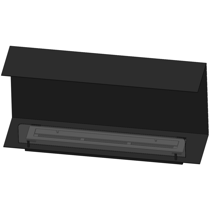 InFire - Iebūvējams BIO kamīns 100x45 cm 3kW melns