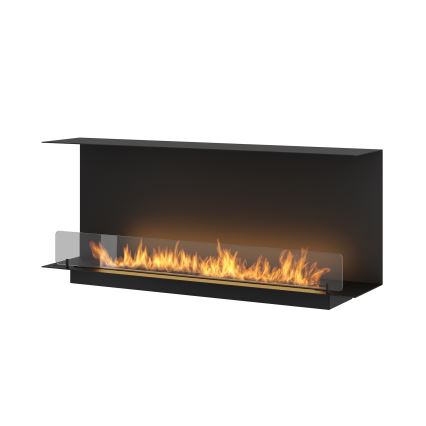 InFire - Iebūvējams BIO kamīns 120x45 cm 3kW melns