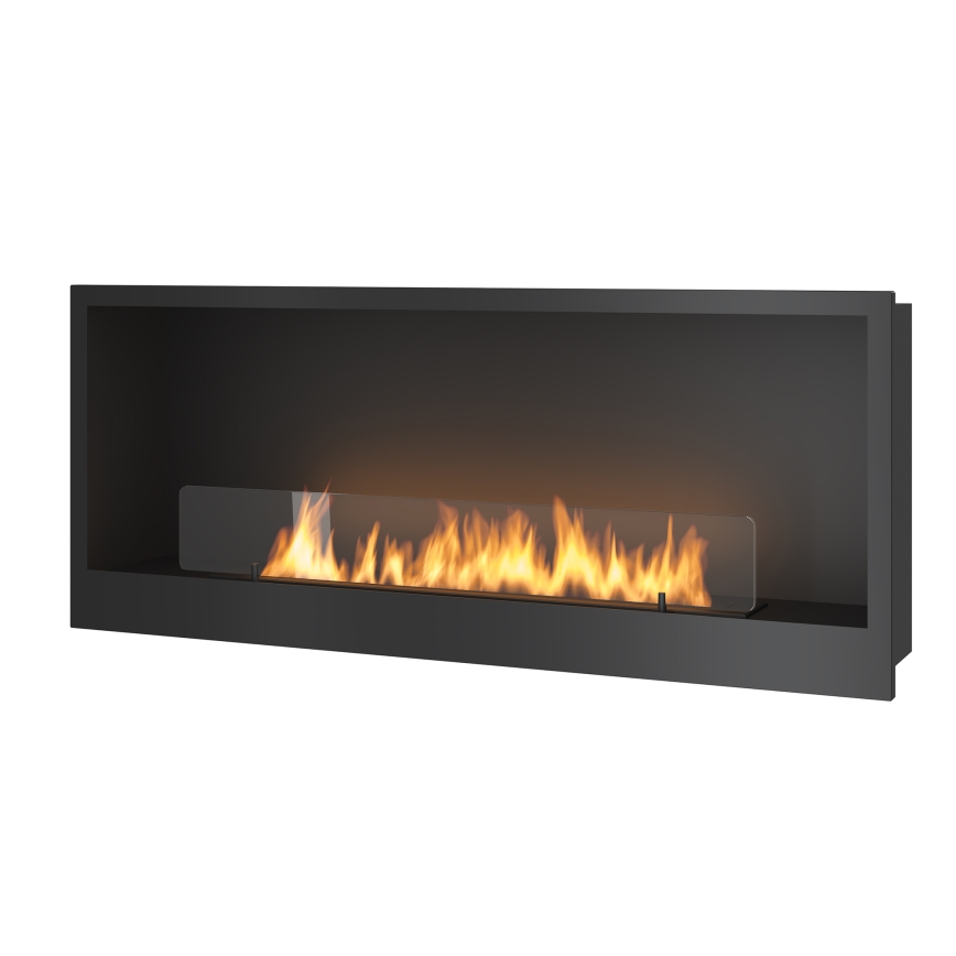 InFire - Iebūvējams BIO kamīns 120x50 cm 3kW melns