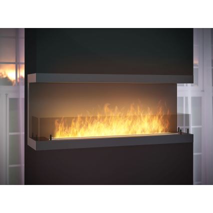 InFire - Iebūvējams BIO kamīns 120x50 cm 5kW melns