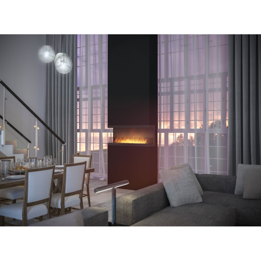 InFire - Iebūvējams BIO kamīns 120x50 cm 5kW melns