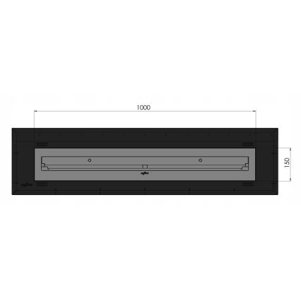 InFire - Iebūvējams BIO kamīns 120x50 cm 5kW melns