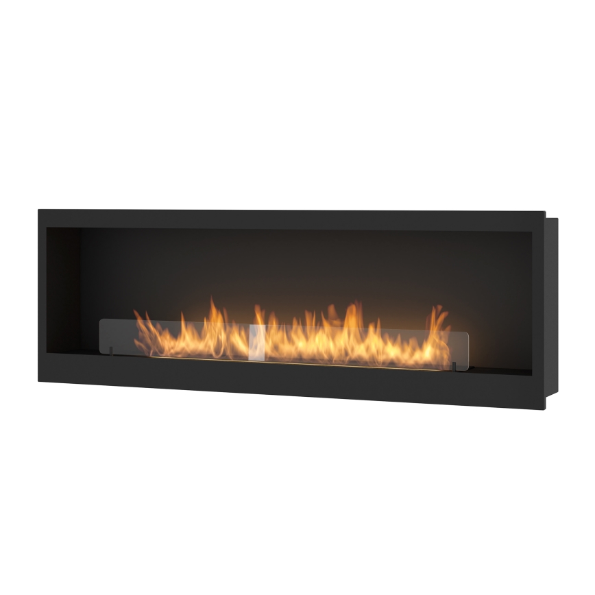 InFire - Iebūvējams BIO kamīns 150x50 cm 4,2kW melns