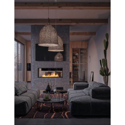 InFire - Iebūvējams BIO kamīns 48,5x123,5 cm 6kW melna