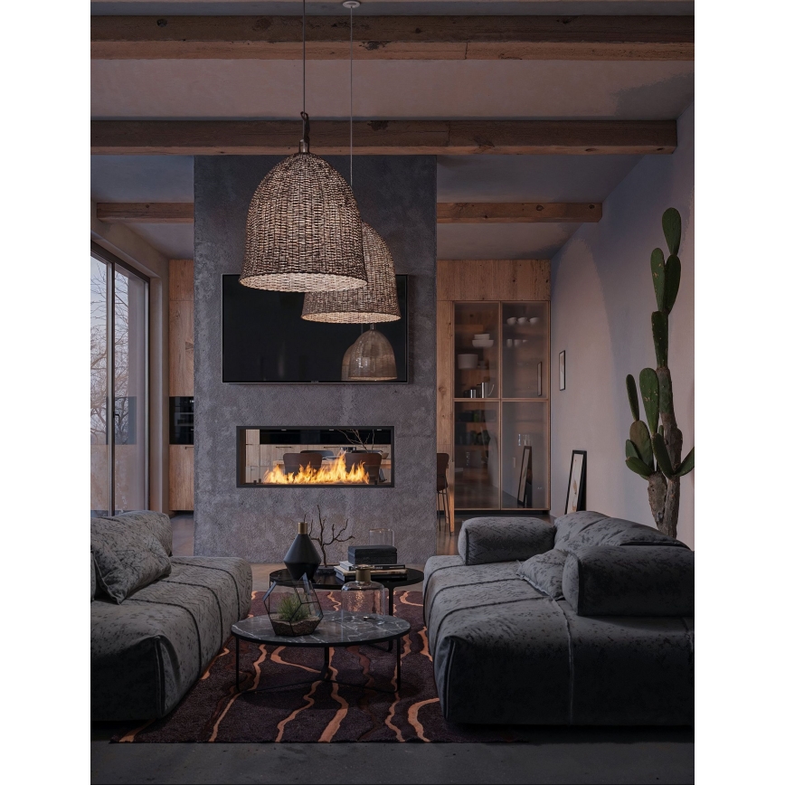 InFire - Iebūvējams BIO kamīns 48,5x123,5 cm 6kW melna