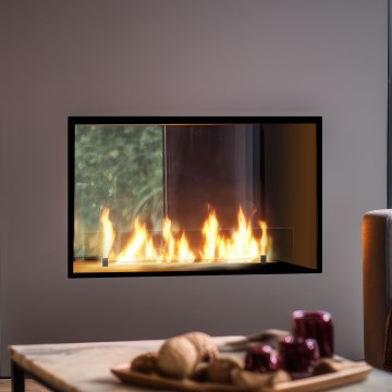 InFire - Iebūvējams BIO kamīns 48,5x83,5 cm 3,5kW melna
