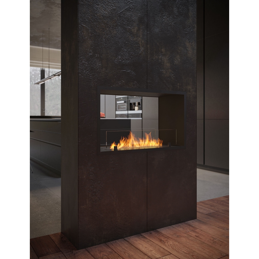InFire - Iebūvējams BIO kamīns 48,5x83,5 cm 3,5kW melna