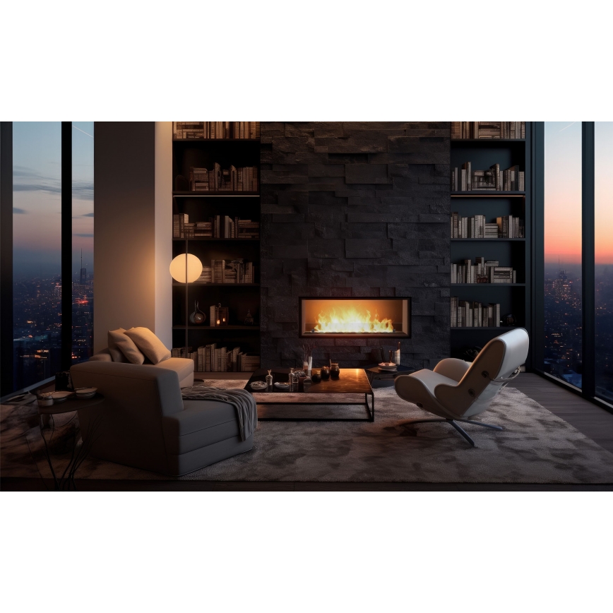 InFire - Iebūvējams BIO kamīns 49,4x104,4 cm 6kW melna