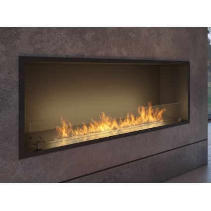 InFire - Iebūvējams BIO kamīns 49,4x124,4 cm 6kW melna