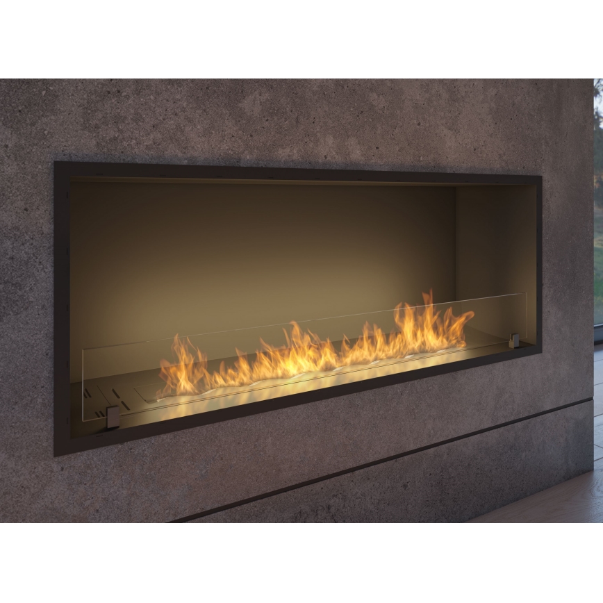 InFire - Iebūvējams BIO kamīns 49,4x124,4 cm 6kW melna