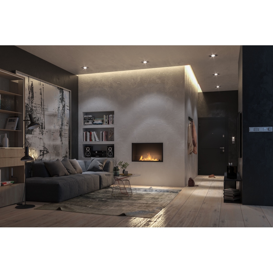 InFire - Iebūvējams BIO kamīns 49,4x84,4 cm 3,5kW melna