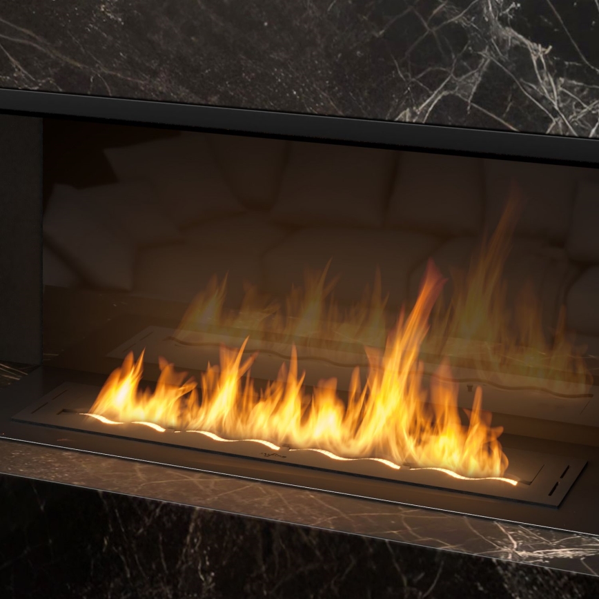 InFire - Iebūvējams BIO kamīns 7,5x100 cm 6kW melna