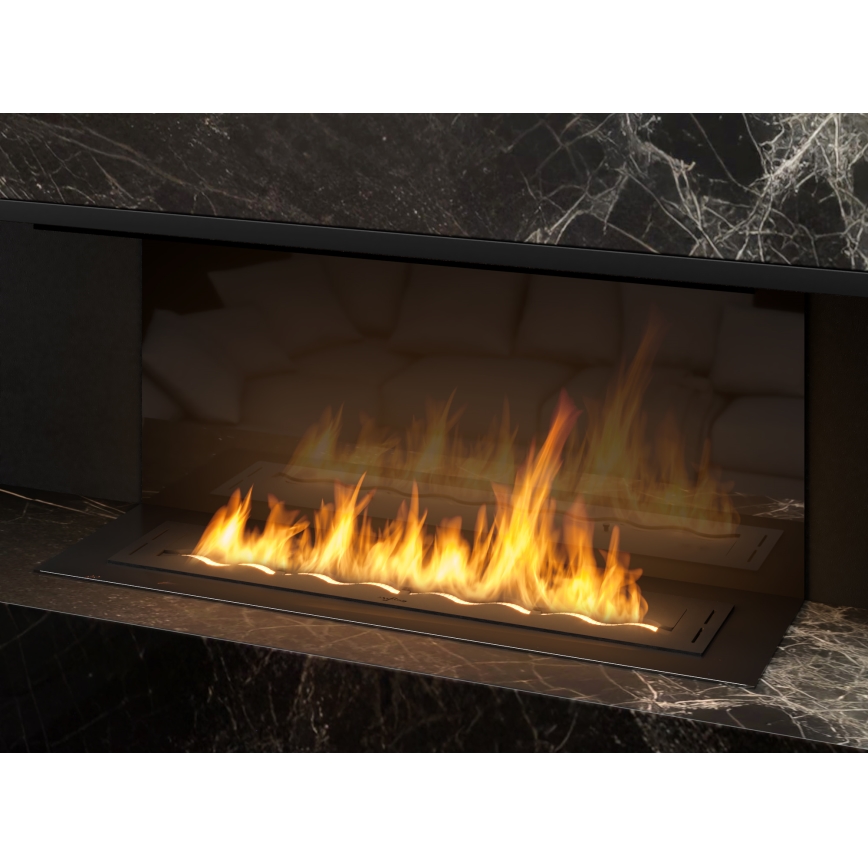 InFire - Iebūvējams BIO kamīns 7,5x100 cm 6kW melna
