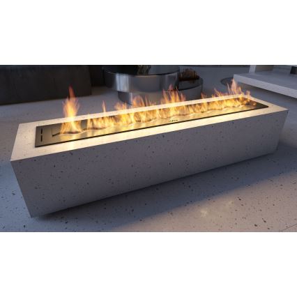 InFire - Iebūvējams BIO kamīns 7,5x120 cm 7kW melna