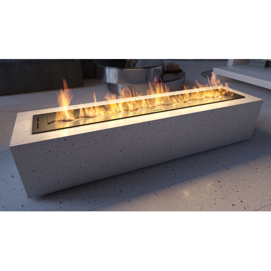 InFire - Iebūvējams BIO kamīns 7,5x120 cm 7kW melna