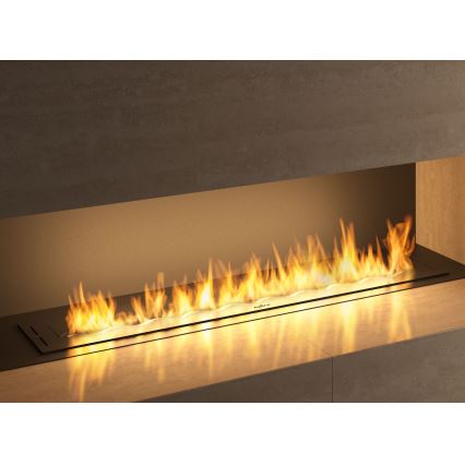 InFire - Iebūvējams BIO kamīns 7,5x120 cm 7kW melna