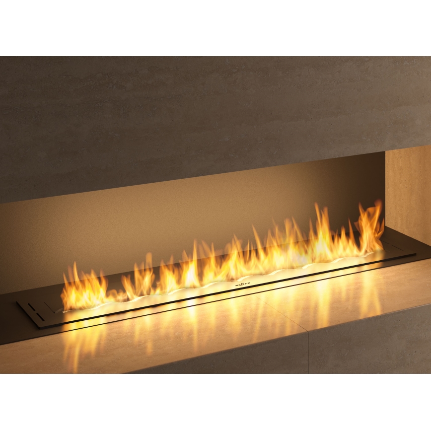 InFire - Iebūvējams BIO kamīns 7,5x120 cm 7kW melna