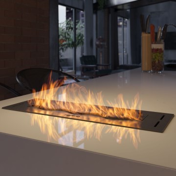 InFire - Iebūvējams BIO kamīns 7,5x50 cm 3,5kW melna