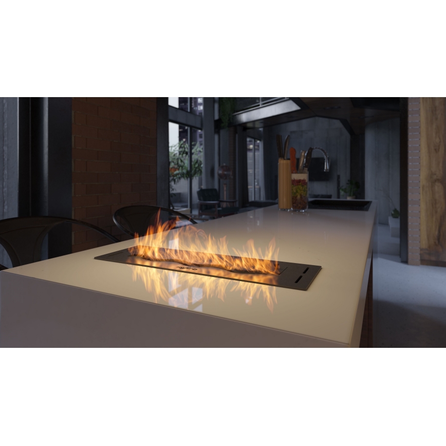 InFire - Iebūvējams BIO kamīns 7,5x50 cm 3,5kW melna