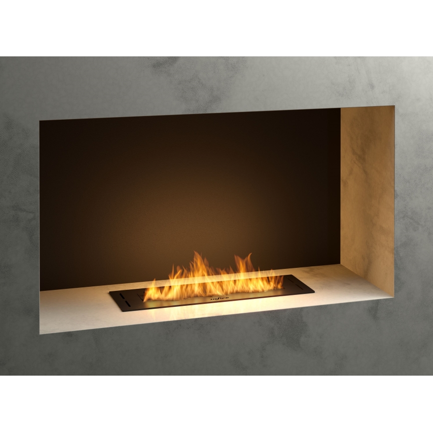 InFire - Iebūvējams BIO kamīns 7,5x50 cm 3,5kW melna